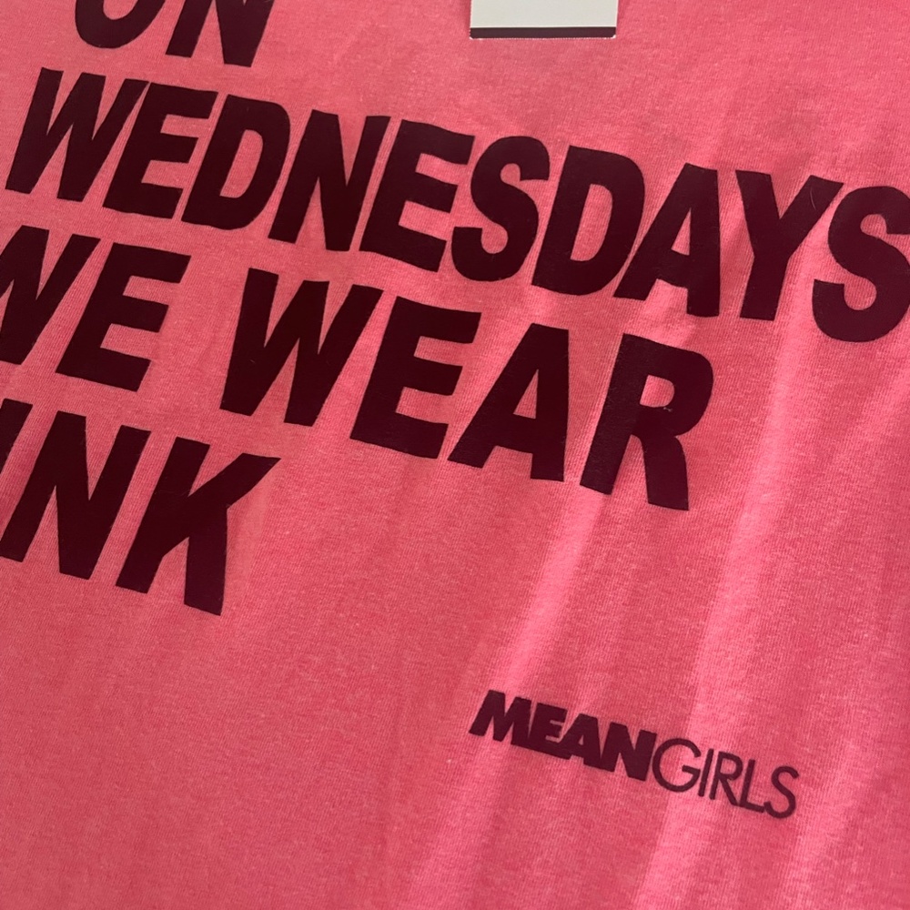 ON WEDNESDAYS WE WEAR PINK (MEAN GIRLS) SIZE LG NWT - Picture 2 of 9